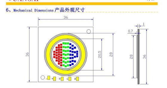 Diving light Cob Led Rgbw