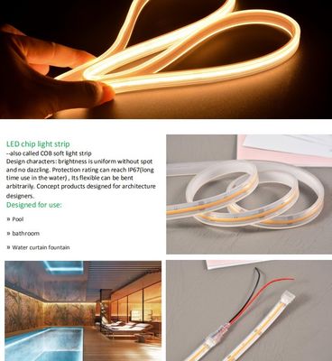 Flexible Flip Chip FOB  CRI90 DC24V 12V 10W 15W Linear Led Strip