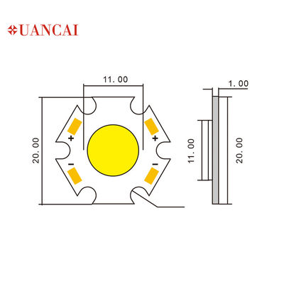 300mA 3W 5W 10W 120lm Flip Chip COB LED