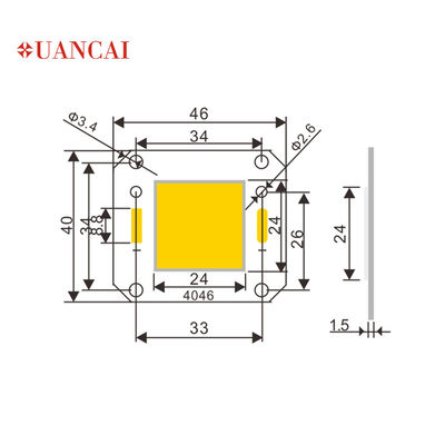 1200mA GL 4046 2424 50w 100w cri80 Floodlight COB Chip