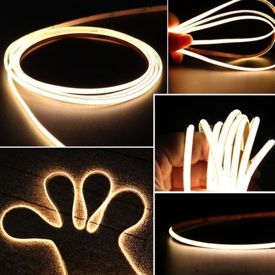 5W/M 4mm Narrow COB LED Strip 180 Beam Angle IP20 For Car / Room